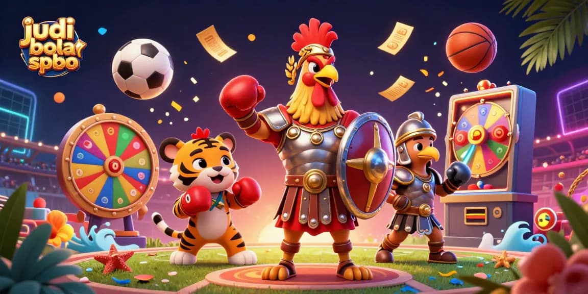 Engage in thrilling sports betting excitement with judi bola spbo in this dynamic 3D scene.