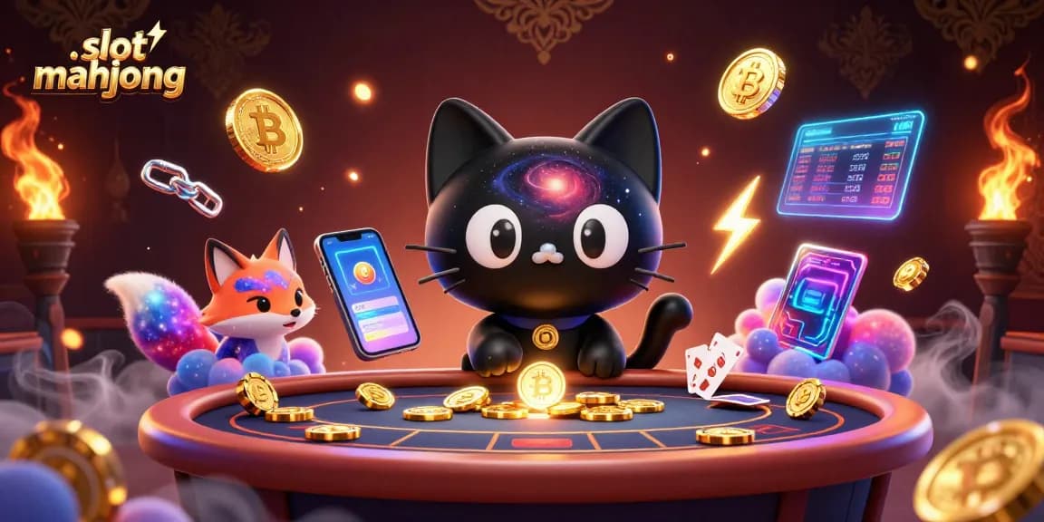 Engage with slot mahjong through a dynamic cosmic casino scene filled with vibrant animations and rich details.