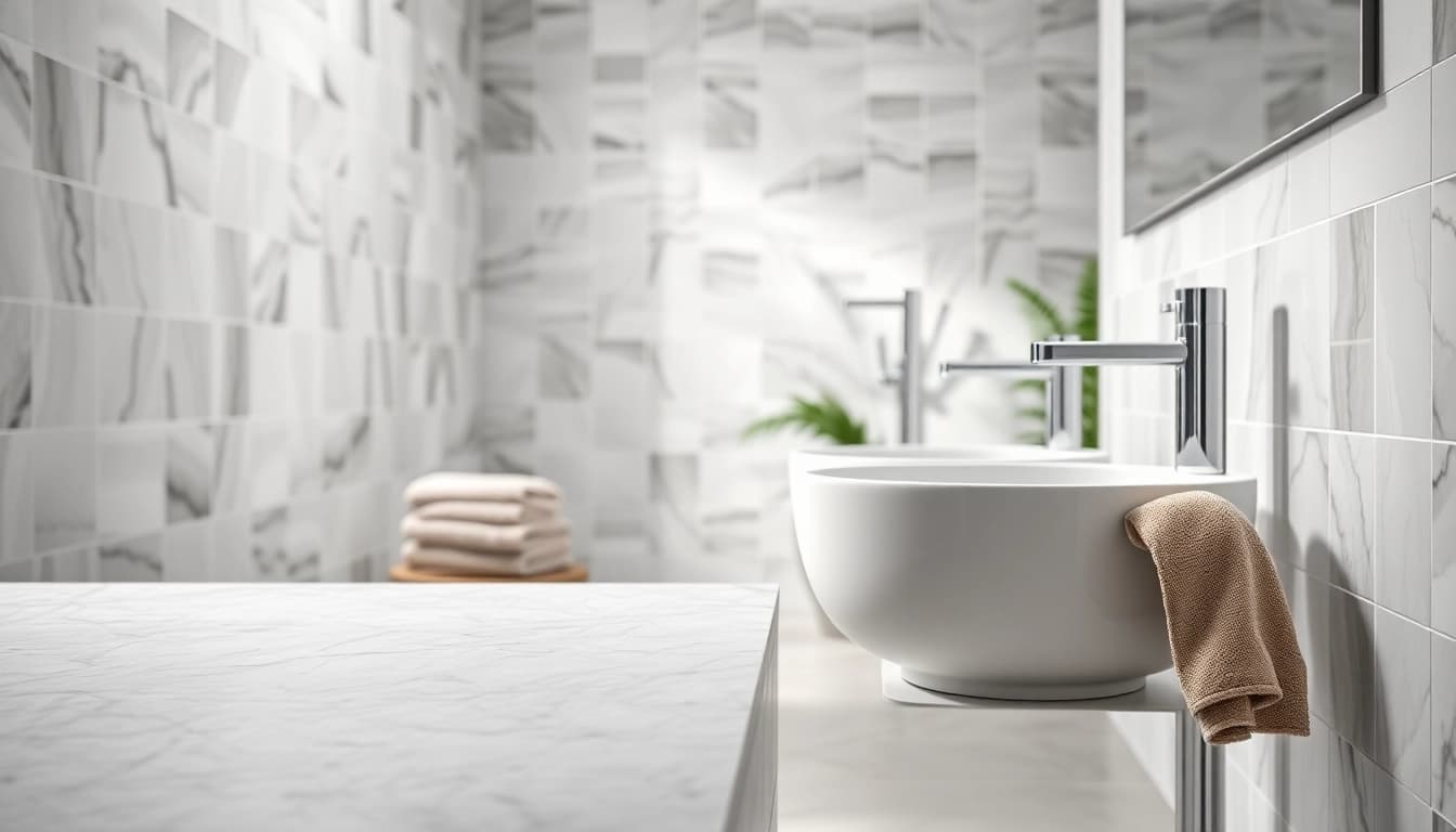 Erleben Sie sonni sanitär Produkte in einer modernen Badezimmeranordnung mit eleganten Armaturen.