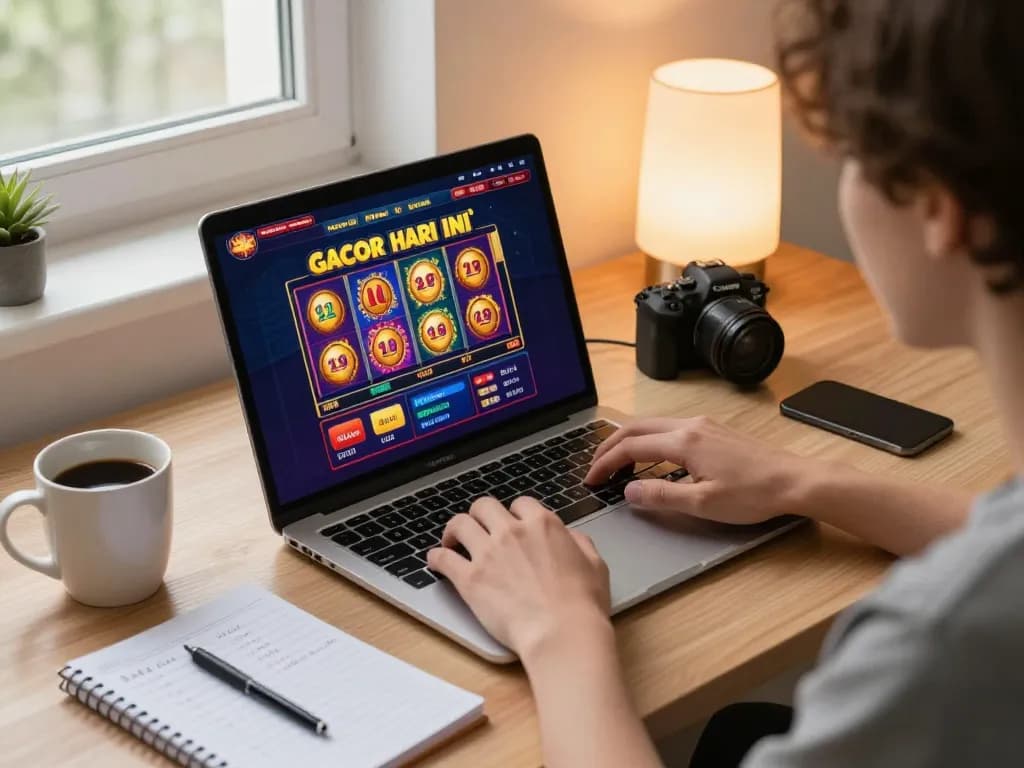 Experience thrilling gameplay with slot gacor hari ini in a cozy home gaming setup