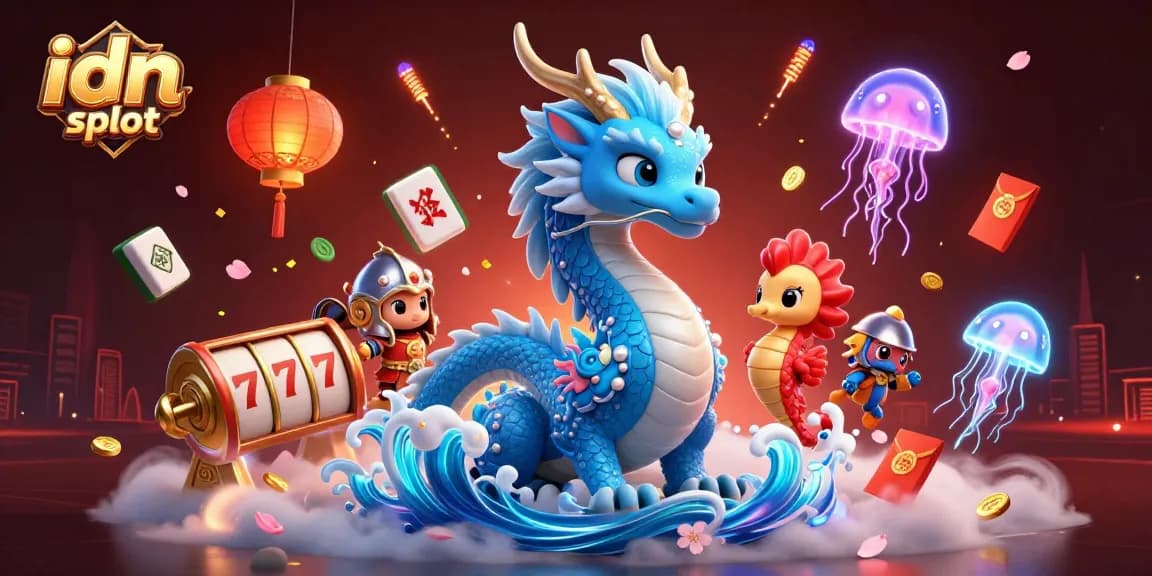 Experience thrilling action with idn slot featuring a captivating dragon, seahorse knight, and enchanting jellyfish.