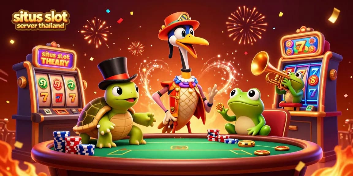 Experience thrilling action at situs slot server thailand with vibrant slot reels and charismatic characters.