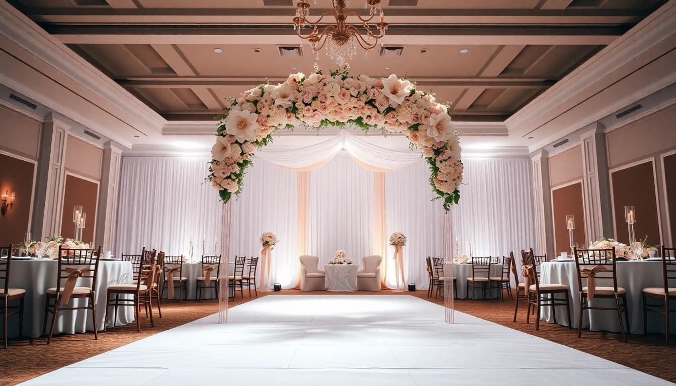 Stunning Wedding Event Space Jacksonville with elegant floral arrangements and inviting atmosphere.