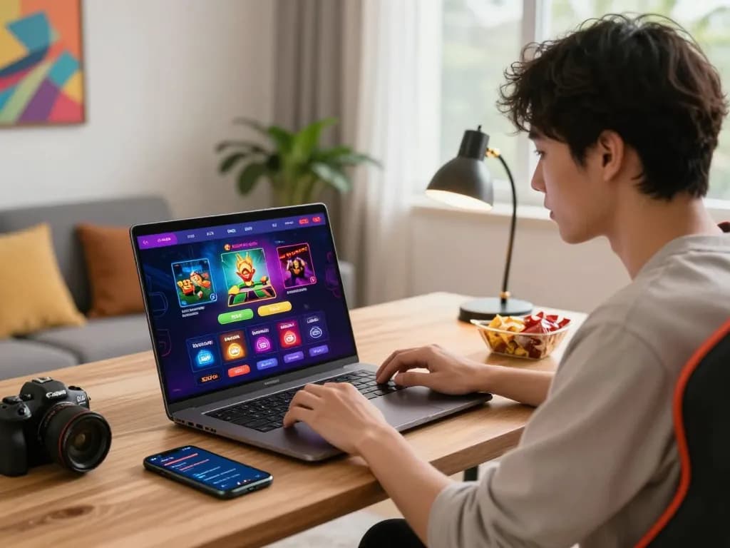 Exciting online betting experience with hubet88 interface on a laptop.