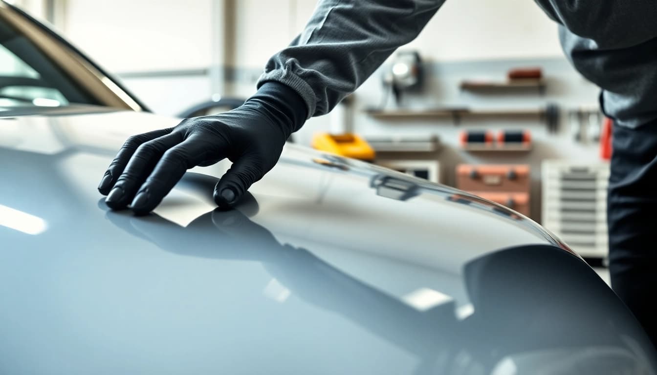 Apply PPF Chattanooga film on a luxury vehicle for superior protection and shine.