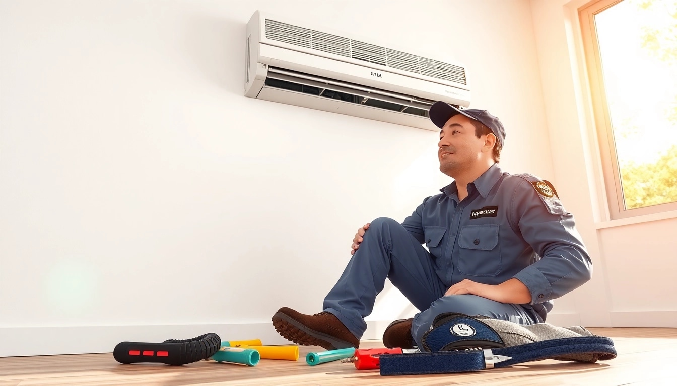 HVAC Repair Tampa services showcased by a technician in a well-lit home environment.