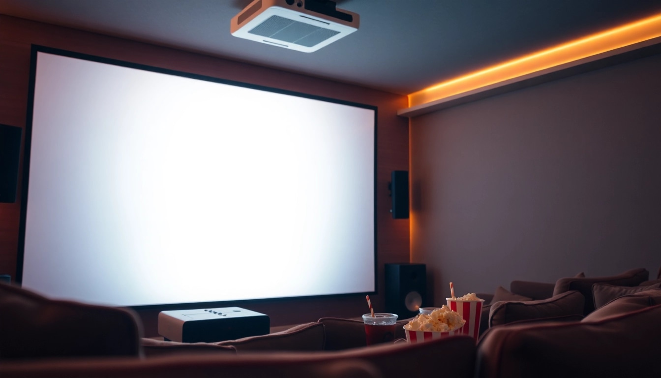 ดูหนังในโรงภาพยนตร์ที่บ้านด้วยโปรเจ็คเตอร์และที่นั่งสบาย