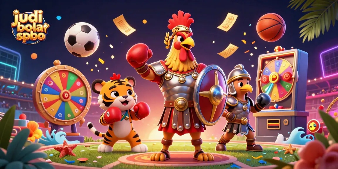 Engage in thrilling sports betting excitement with judi bola spbo in this dynamic 3D scene.