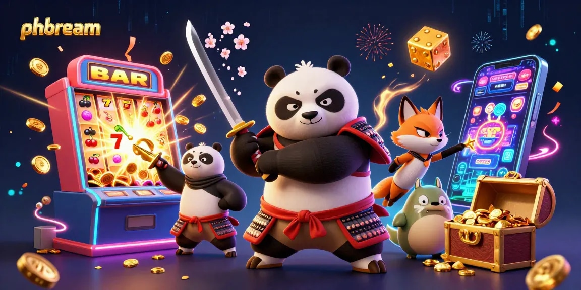 Experience thrilling gameplay with phdream's dynamic 3D illustration featuring vibrant characters and captivating casino elements.