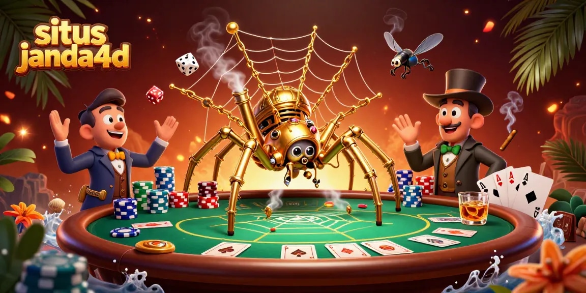 Menangkan permainan di situs janda4d dengan ilustrasi kasino bertema steampunk yang menarik.