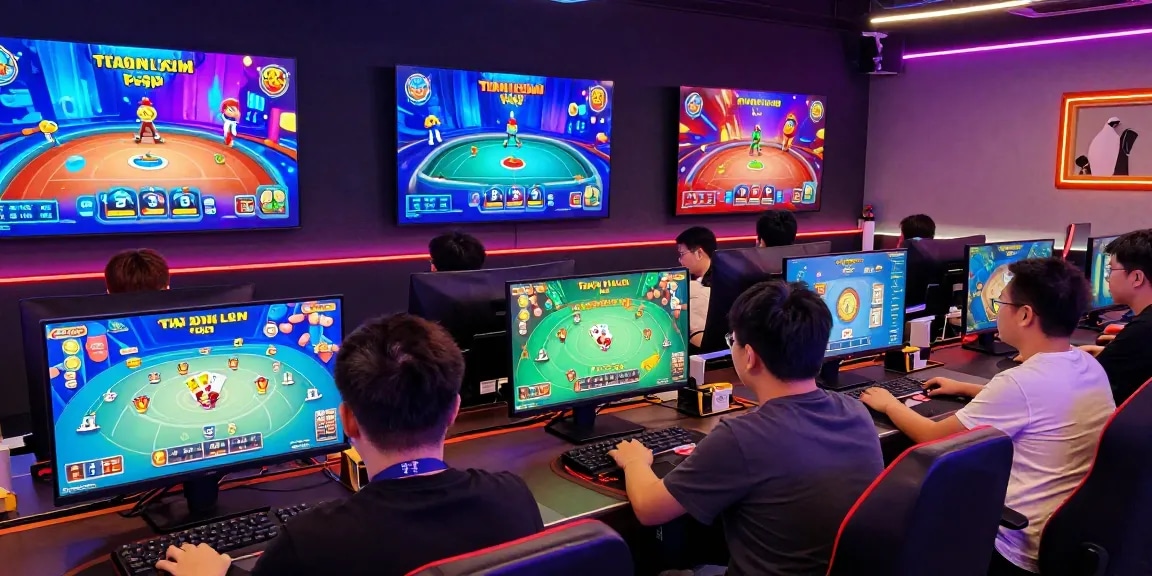 Players enjoying engaging game đổi thưởng experiences in a vibrant gaming lounge atmosphere.
