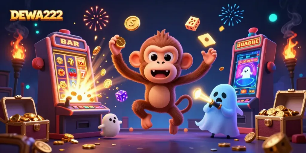 Experience thrilling gameplay at DEWA222 with jackpot slots and spooky casino elements.