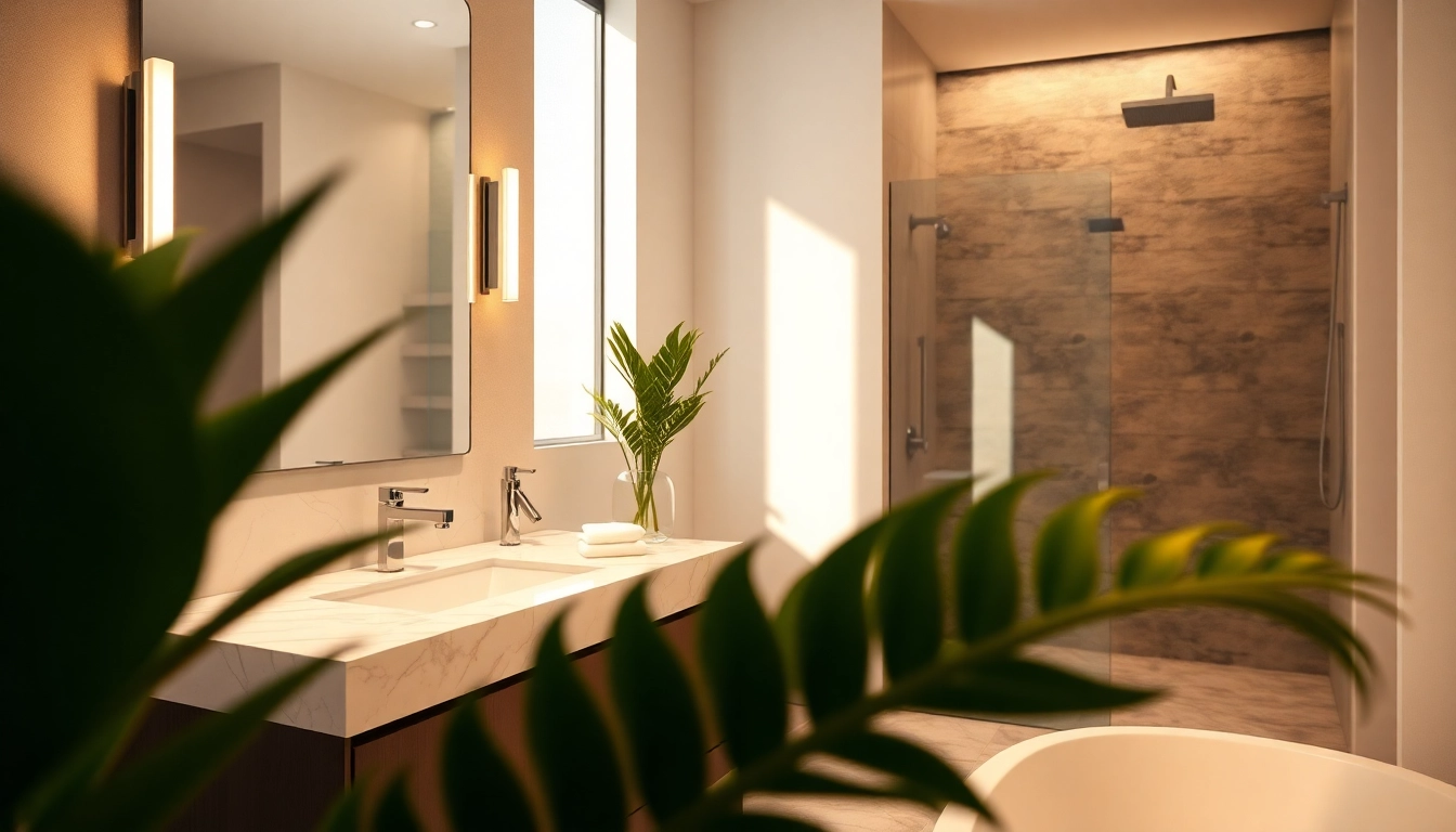 Stunning bathroom renovation manchester featuring modern fixtures and elegant design.