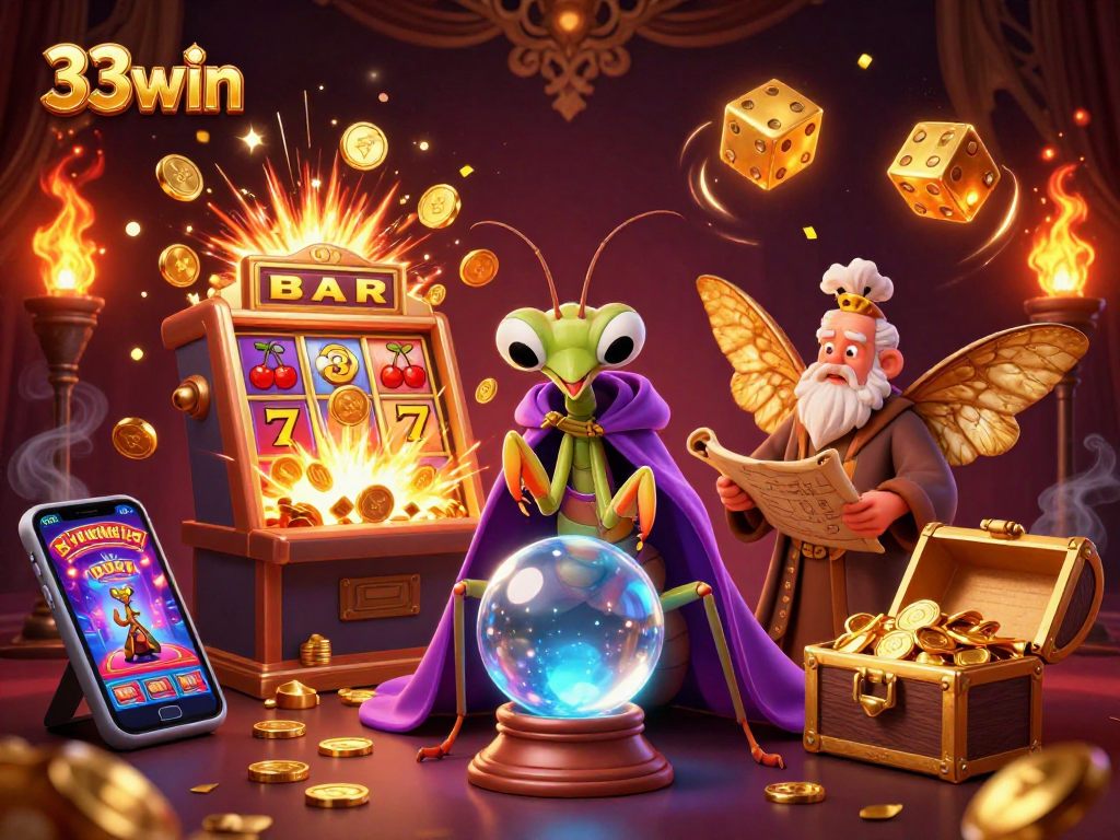 Experience thrilling wins at 33win with a dynamic 3D casino gaming scene bursting with excitement.