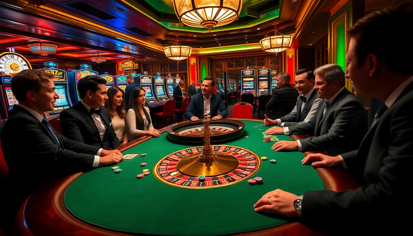 K9K9 players engage in an exciting poker game at a vibrant casino table.