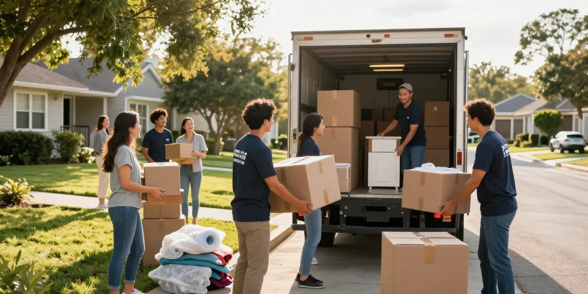Professional movers in Venice efficiently loading boxes into a truck during a home relocation, ensuring seamless moving services.