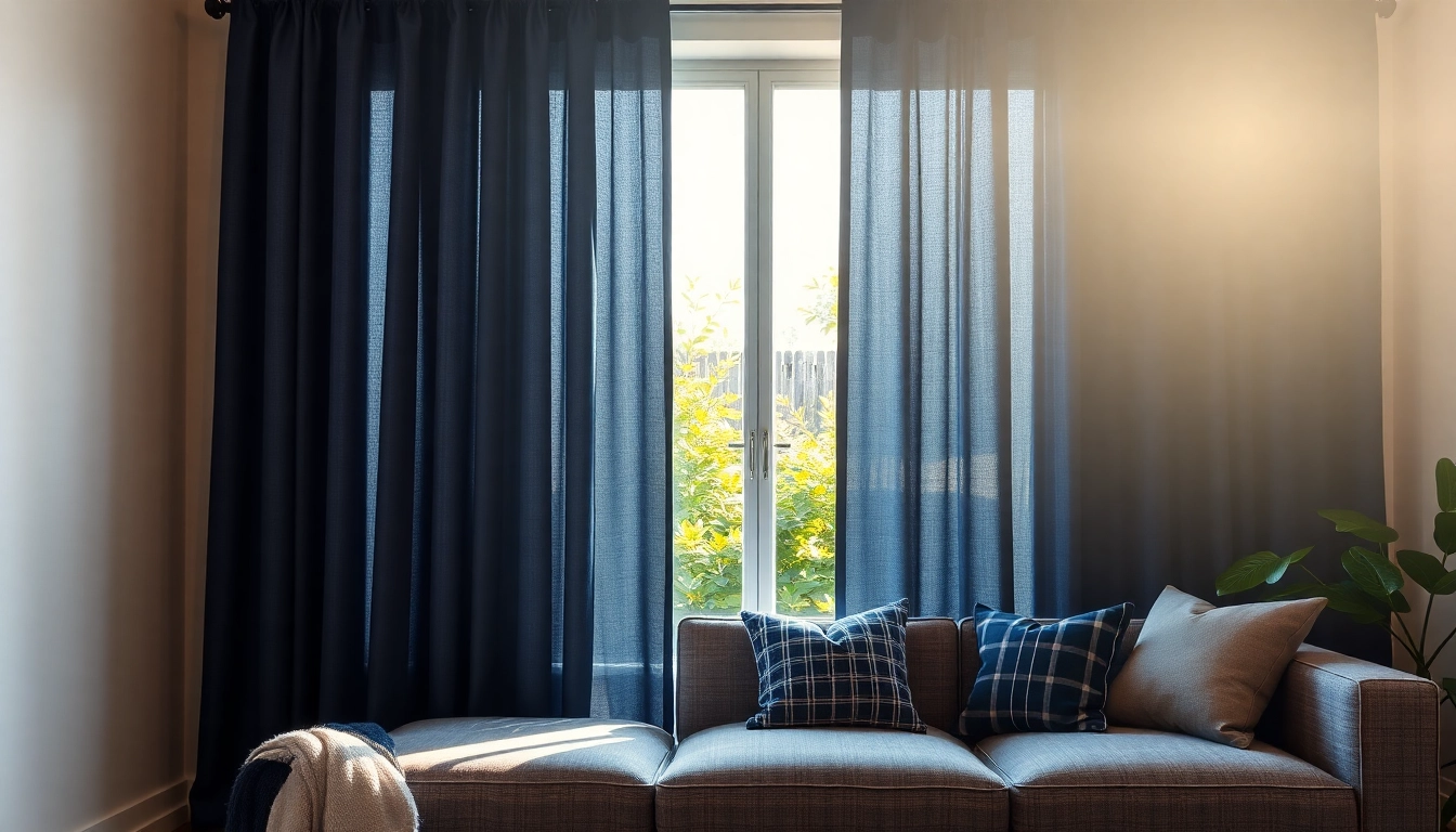 Verduisterende gordijnen in een sfeervolle woonkamer, bieden optimale verduistering en comfort.
