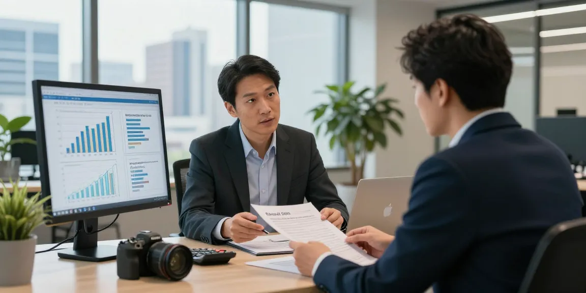Consultation on managing a deposit 5000 in a financial advisory office, showing client and advisor discussing strategies.