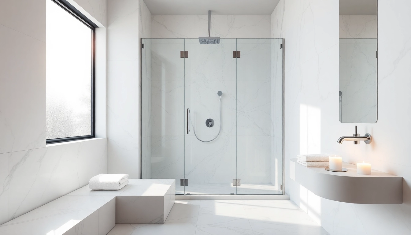 Transform your space with elegant showers au featuring luxurious marble and modern design.