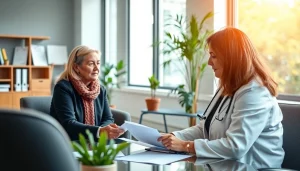 Improve Health through a professional consultation scene with a doctor and patient.