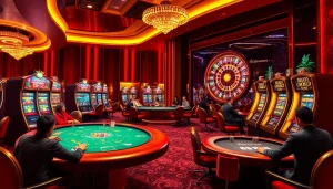 Experience 79king con with an elegant casino scene featuring thrilling games, vibrant slots, and professional atmosphere.
