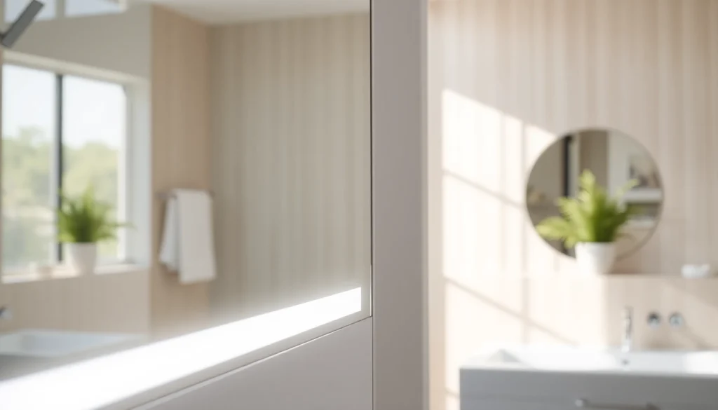 Erleben Sie modernen Spiegelschrank led im Badezimmer mit eleganter Beleuchtung.