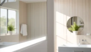 Erleben Sie modernen Spiegelschrank led im Badezimmer mit eleganter Beleuchtung.