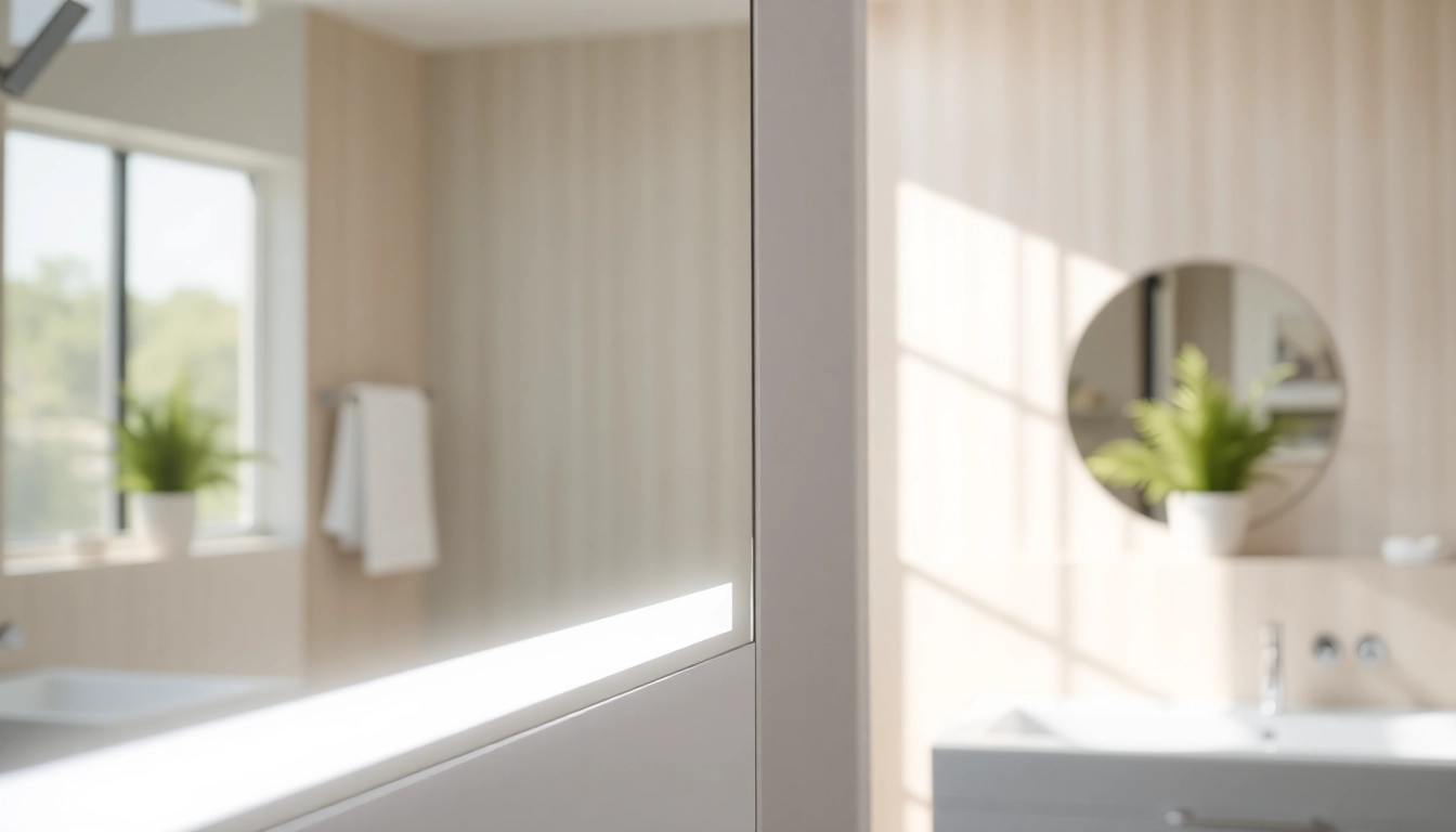 Erleben Sie modernen Spiegelschrank led im Badezimmer mit eleganter Beleuchtung.