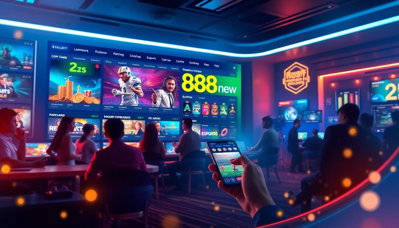 Experience the excitement of online gaming with 888new's modern interface showcasing diverse betting options.