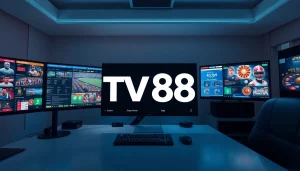 TV88 online gaming interface showcasing vibrant sports betting and casino games.