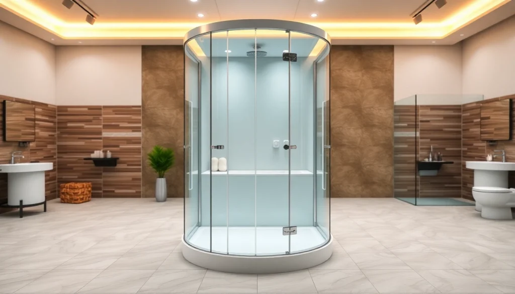 Sonni sanitär GmbH präsentiert hochwertige Duschwände und Badprodukte in stilvollem Ambiente.