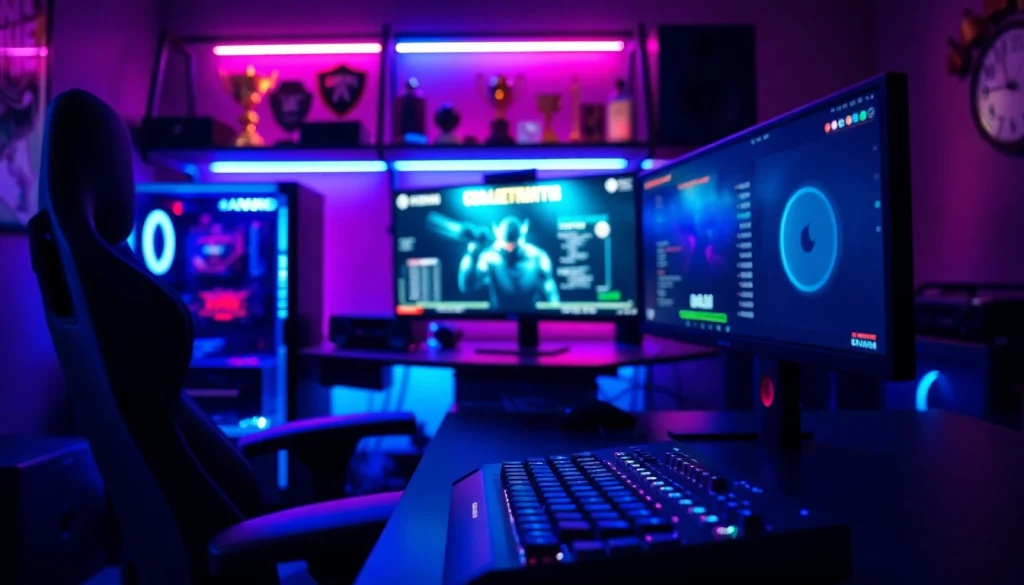 Engaging gaming setup showcasing 79king's modern aesthetic and competitive edge.