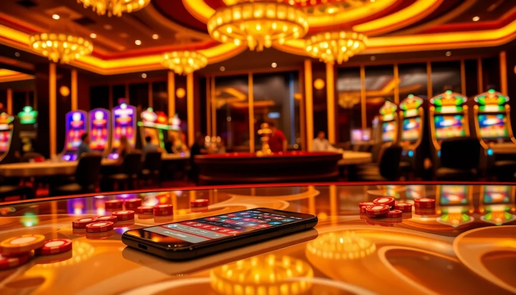 Betting at casino tables showcasing the app lc88 for a modern gambling experience.