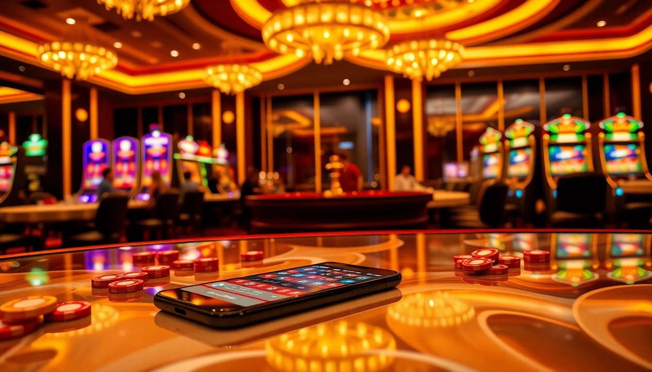 Betting at casino tables showcasing the app lc88 for a modern gambling experience.