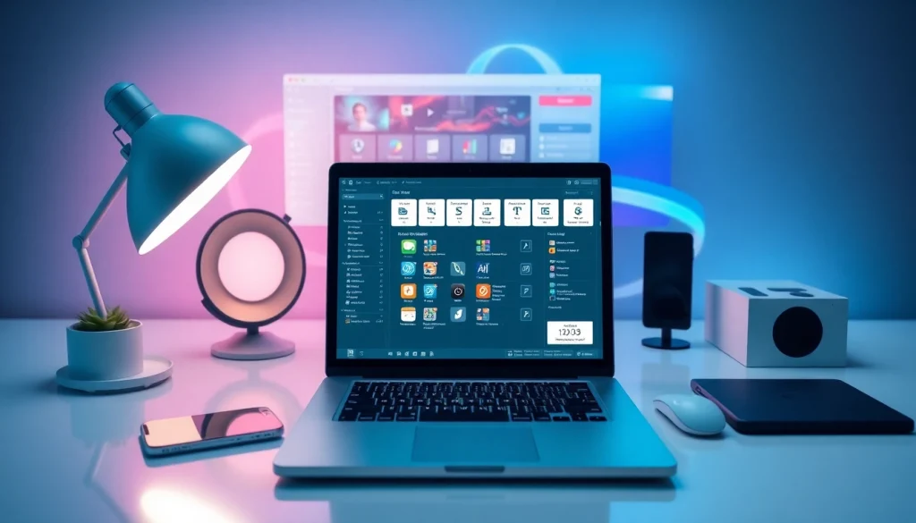 i4助手 interface showcased on a modern desktop setup, emphasizing professional iOS management.