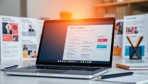 Create an impressive Resume Builder with a user-friendly interface showcasing templates.