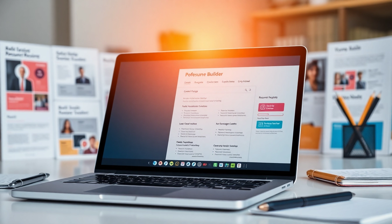 Create an impressive Resume Builder with a user-friendly interface showcasing templates.