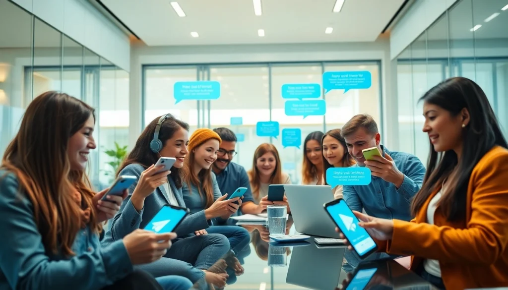 Experience seamless communication with Telegram官网下载 in a modern, vibrant setting.