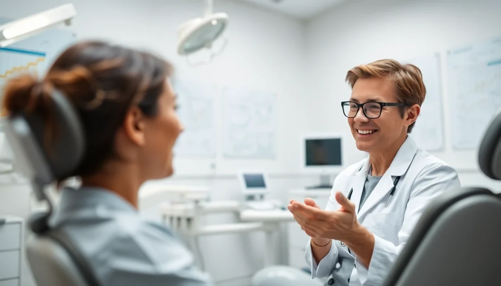 Consultation with a Dental consultant Maryland in a modern dental office setting.