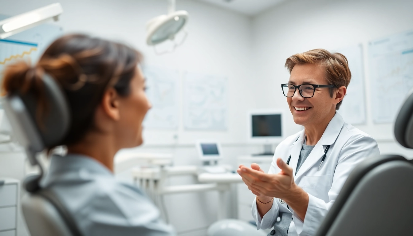 Consultation with a Dental consultant Maryland in a modern dental office setting.