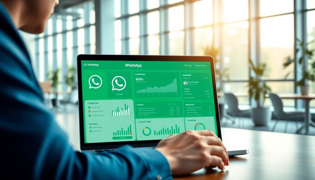 Enhance customer engagement with WhatsApp Business CRM in a modern office setting