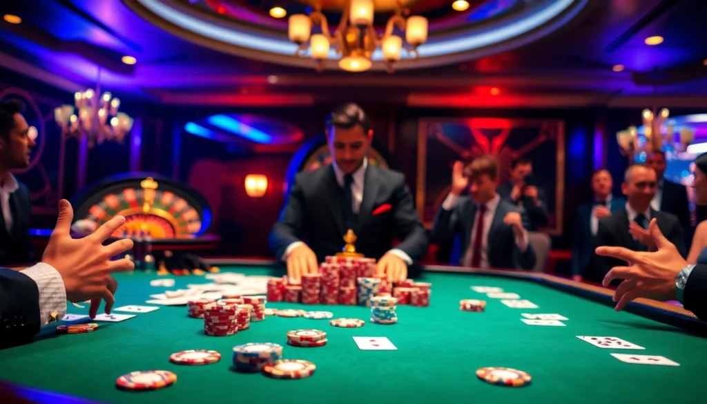 Experience the excitement of uu88 bet with vibrant casino visuals of poker and roulette.