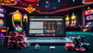 Exciting gaming action on 789F trang chủ interface with vibrant slots and poker chips.