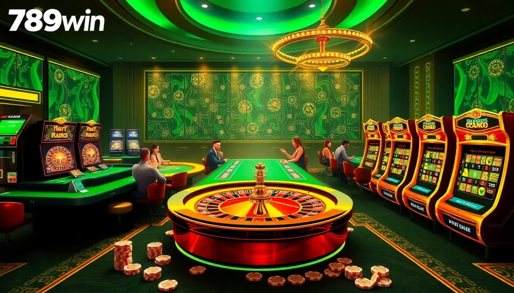 Experience thrilling games at 789win.com with vibrant poker tables and exciting slot machines.