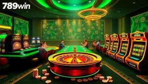 Experience thrilling games at 789win.com with vibrant poker tables and exciting slot machines.