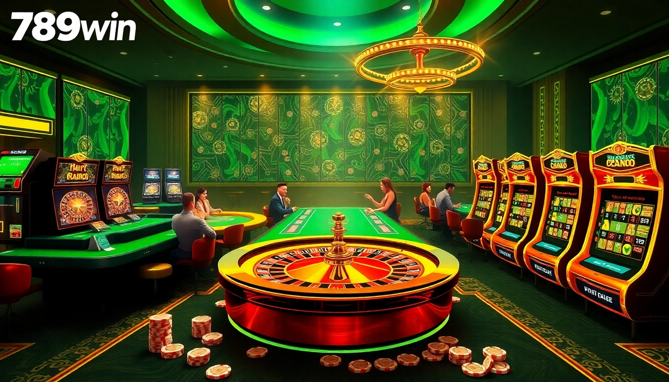 Experience thrilling games at 789win.com with vibrant poker tables and exciting slot machines.