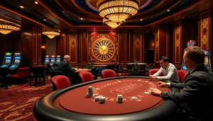 Experience high-stakes gaming at S8's luxurious casino poker table with intense gameplay.