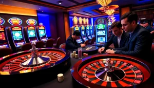 Engage with the rich gameplay at uu88..com, featuring a lively poker table and roulette wheel.