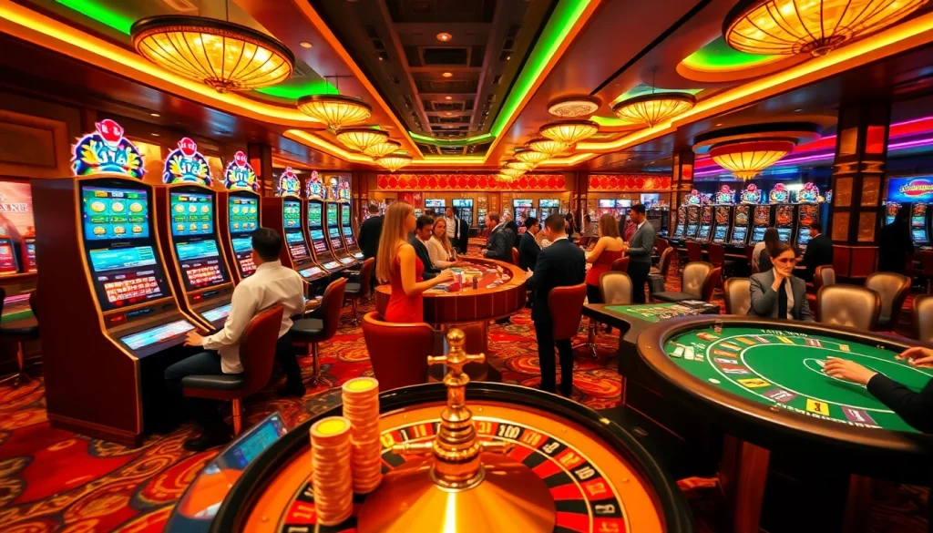 X88.tours showcases an exciting casino scene with players at poker tables and high-stakes slot machines.