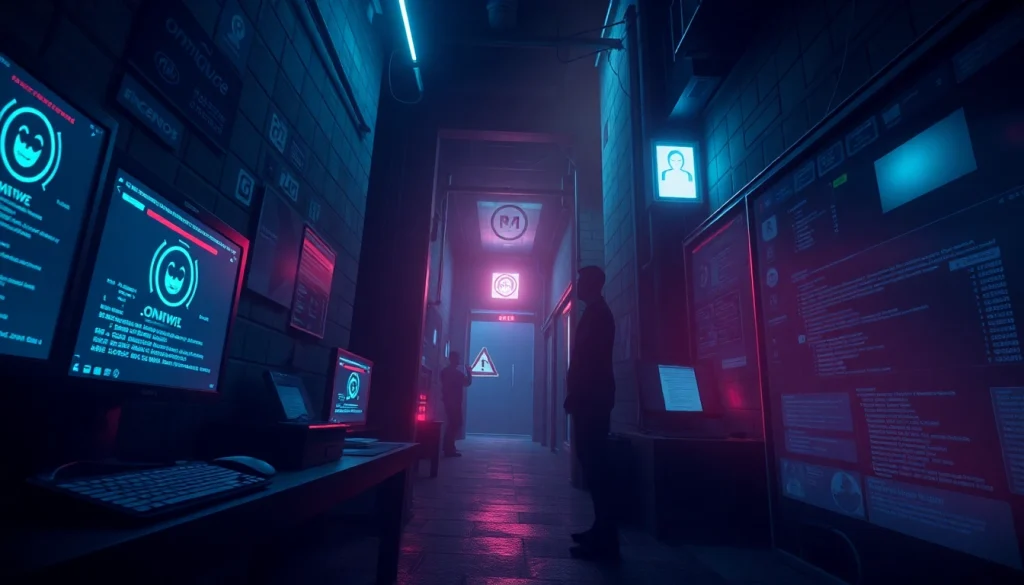 The hidden wiki digital representation featuring dark web elements and mysterious ambiance.